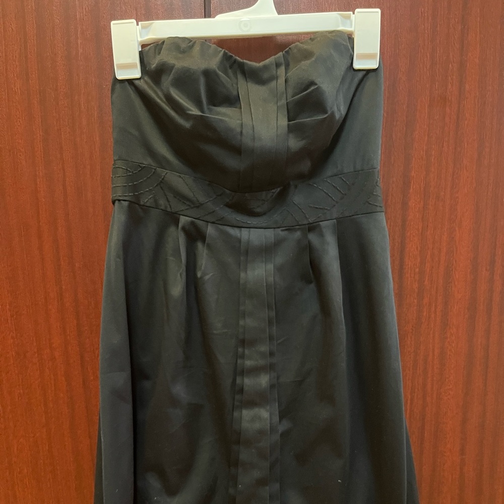 Black strapless dress